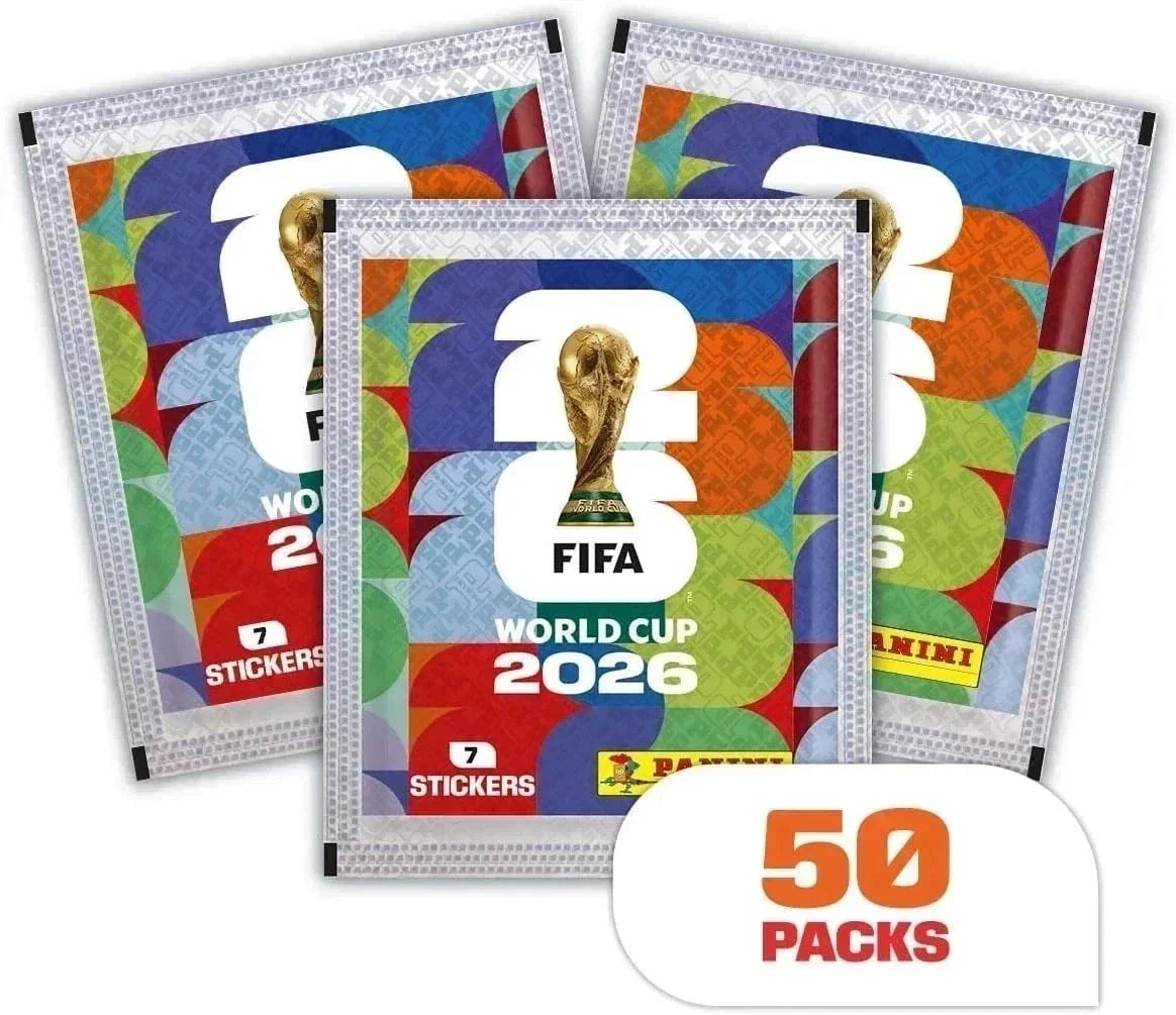 Panini FIFA World Cup 2026 Sticker Collection Box – 50 Packs / 350 Stickers