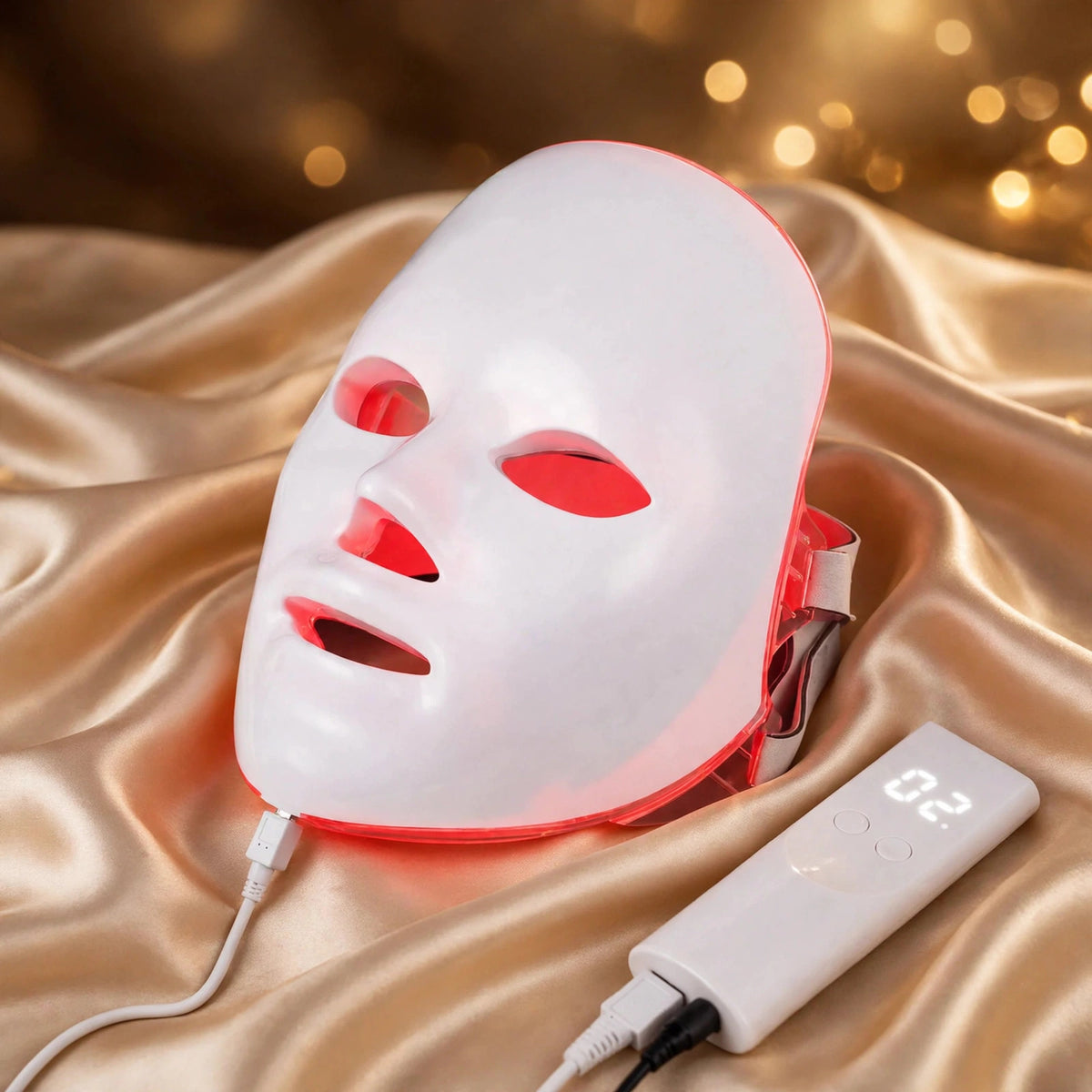LED Facial Mask Skin Rejuvenation 7 Color Light Therapy Lamp Tools