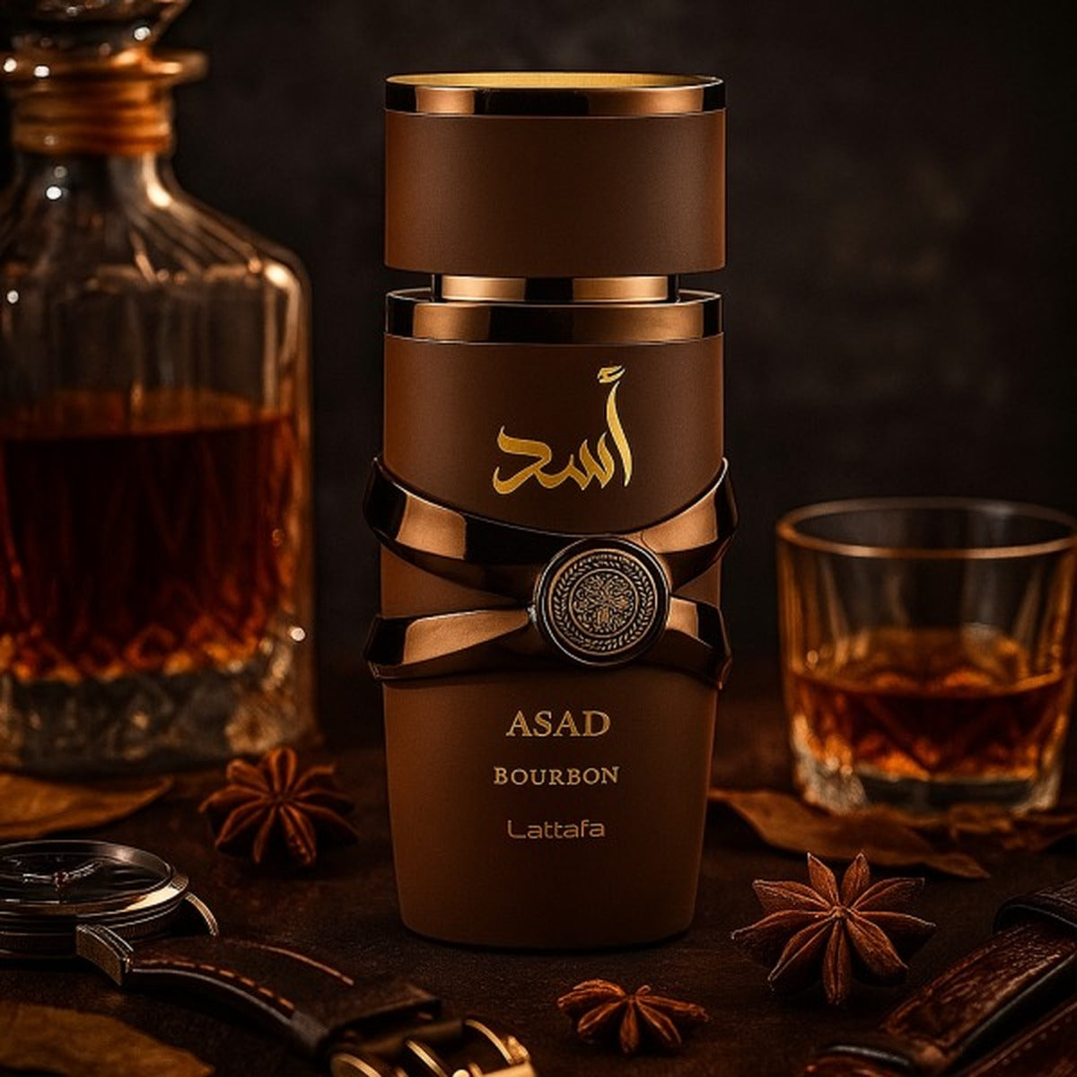 Lattafa Asad Bourbon Amber Wood EDP 3.4oz - view 6