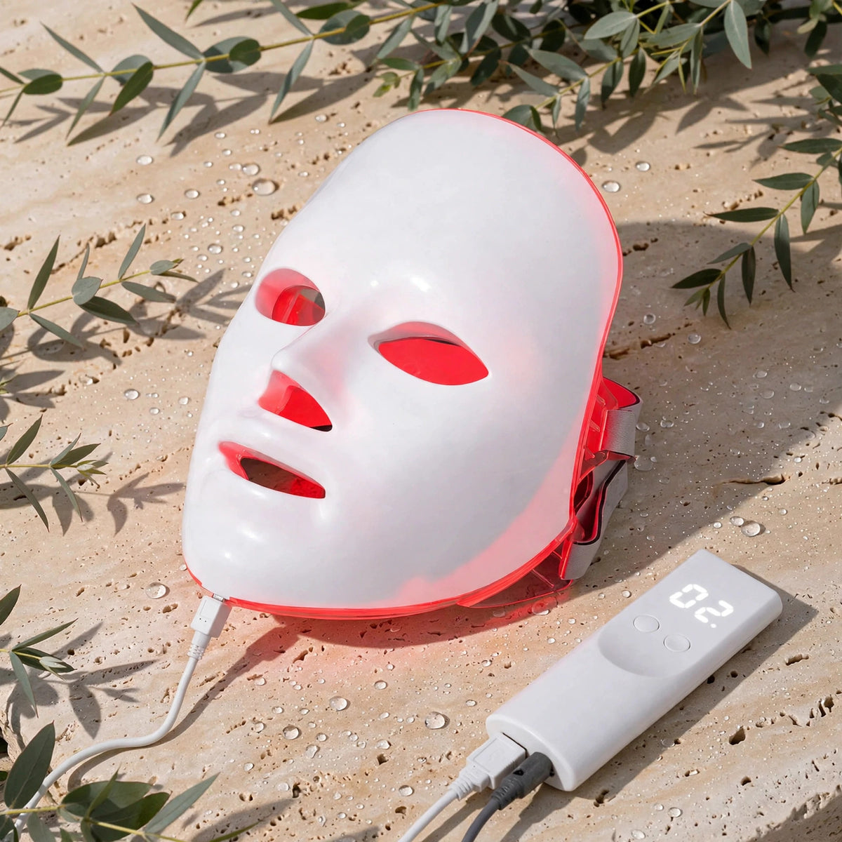 LED Facial Mask Skin Rejuvenation 7 Color Light Therapy Lamp Tools