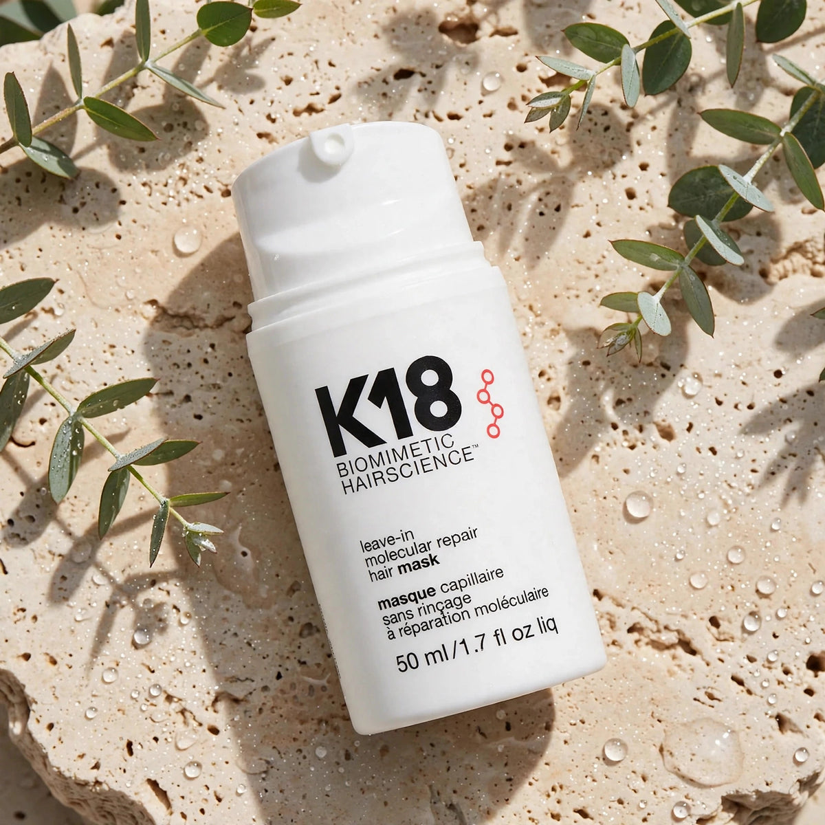 K18 Leave-In Molecular Hair Mask, Repairs Dry or Damaged Hair, Reverse Hair Damage from Bleach, Color, Chemical Services & Heat