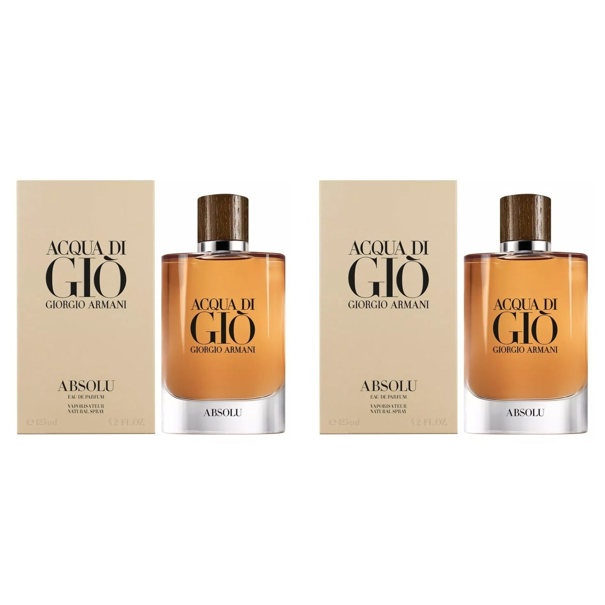 Giorgio Armani Acqua di Gio Absolu Eau de Parfume EDP 4.2oz - Duo - 2 Bottles (10% OFF)