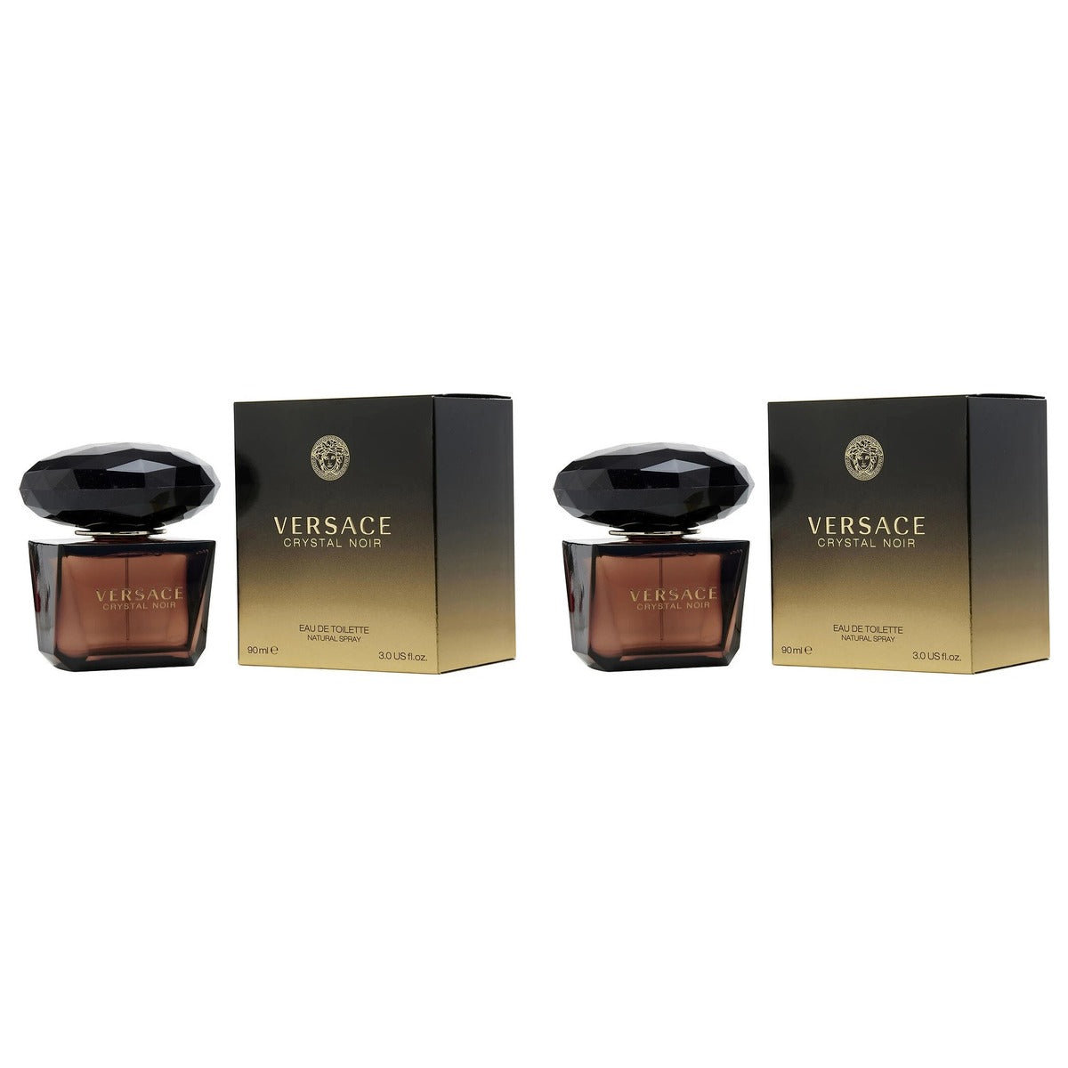 Gianni Versace Crystal Noir EDT 90ml - Duo - 2 Bottles (10% OFF)