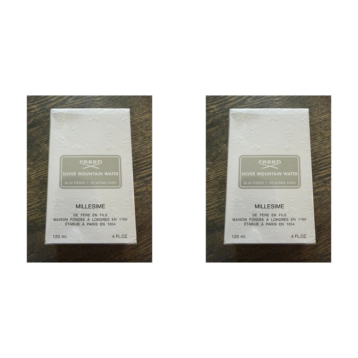 Creed Silver Mountain Millesime Water . Cologne 120ml - Duo - 2 Bottles (10% OFF)