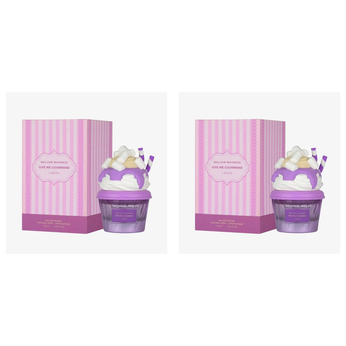 LATTAFA GIVE ME GOURMAND MALLOW MADNESS EDP WOMEN 75ml - Duo - 2 Bottles (10% OFF)