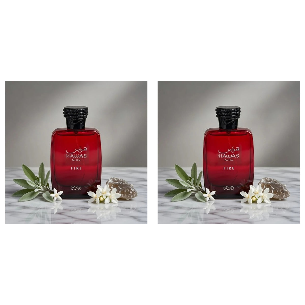 Rasasi Hawas Fire EDP () Men’s 100ml - Duo - 2 Bottles (10% OFF)