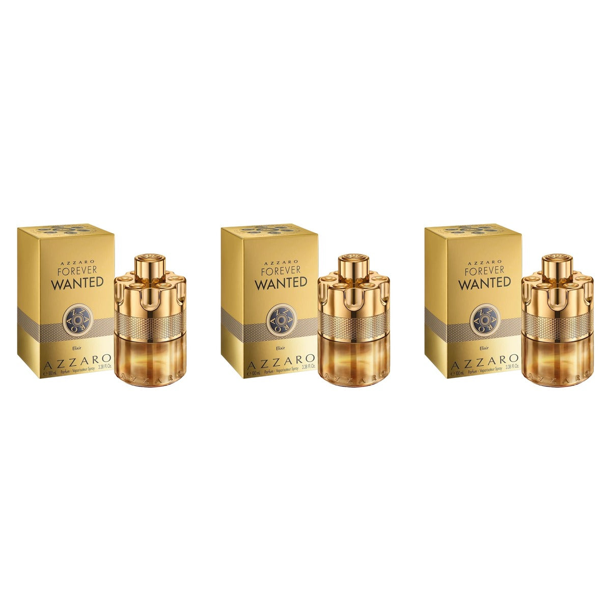 Azzaro Forever Wanted Elixir EDP 100ml - Trio - 3 Bottles (20% OFF)