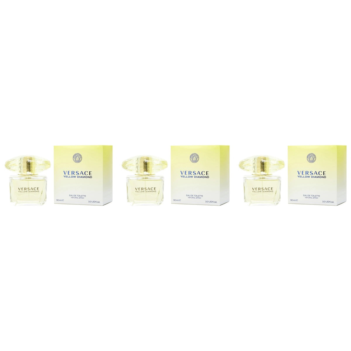Gianni Versace Versace Yellow Diamond EDT 90ml - Trio - 3 Bottles (20% OFF)