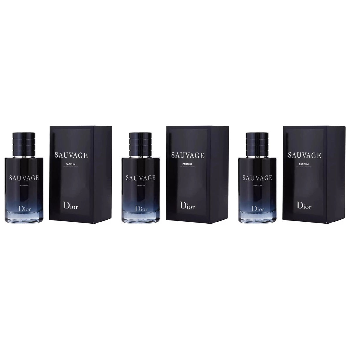 Sauvage Parfum by Christian Dior for man 3.4oz - Trio - 3 Bottles (20% OFF)