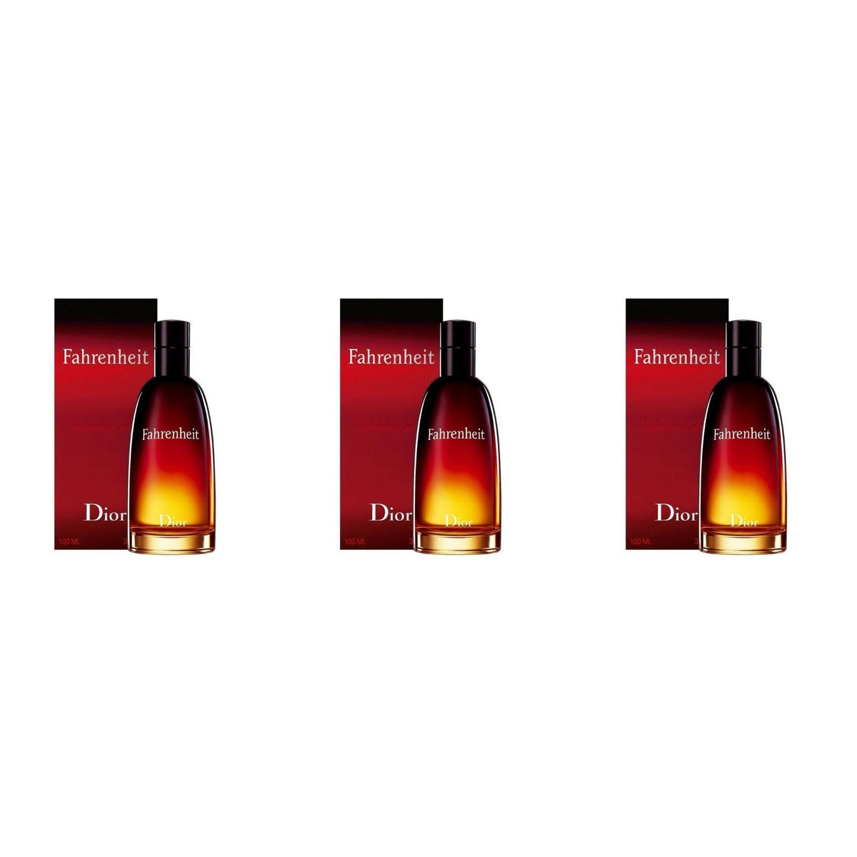 Dior Fahrenheit EDT 100ml - Trio - 3 Bottles (20% OFF)
