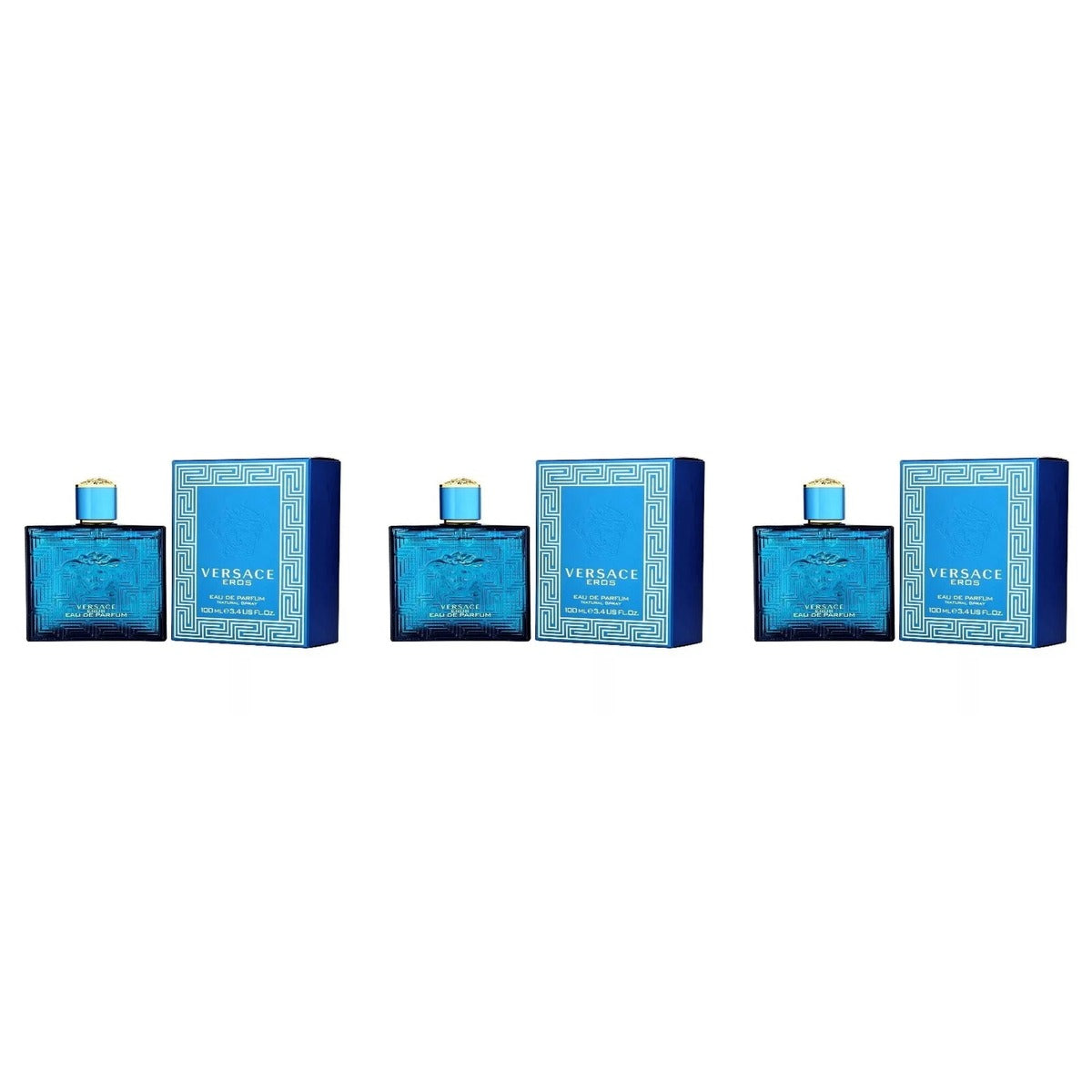 Versace Eros by Gianni Versace EDp 3.4oz - Trio - 3 Bottles (20% OFF)