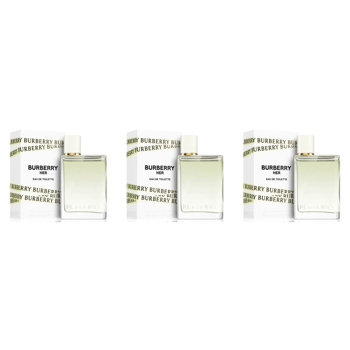 Burberry Her edt () 100ml - Trio - 3 Bottles (20% OFF)