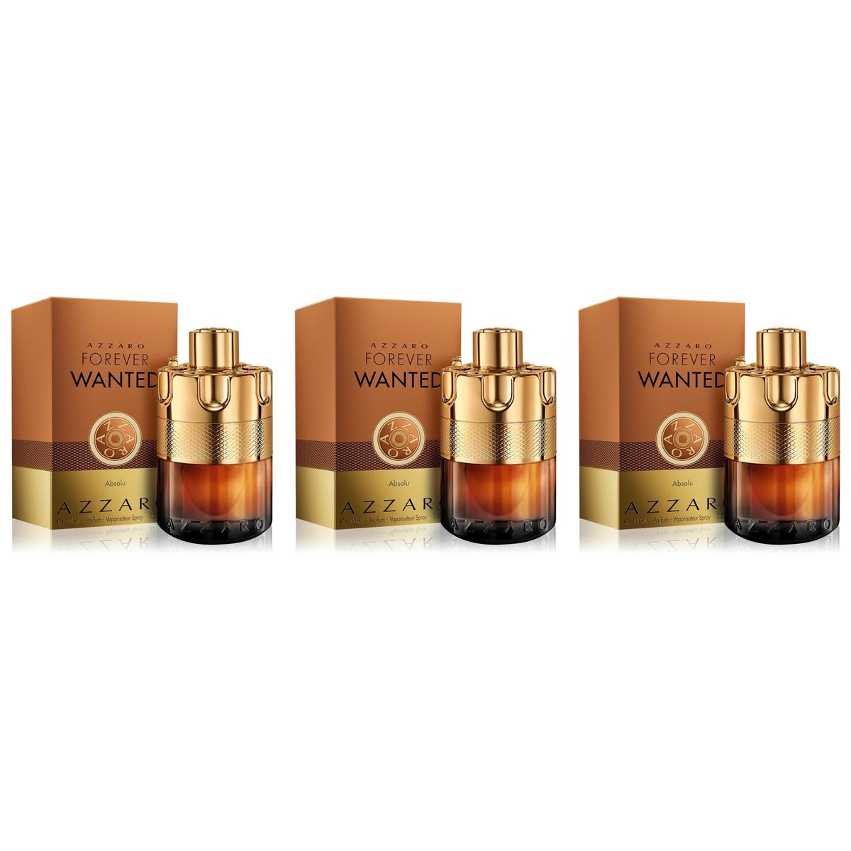 Azzaro Forever Wanted Absolu EDP 100ml - Trio - 3 Bottles (20% OFF)