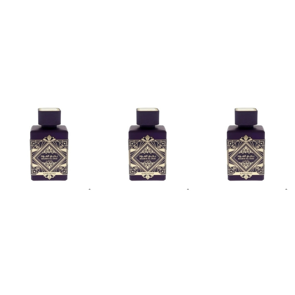Lattafa Badee Al Oud Amethyst EDP 100ml - Trio - 3 Bottles (20% OFF)