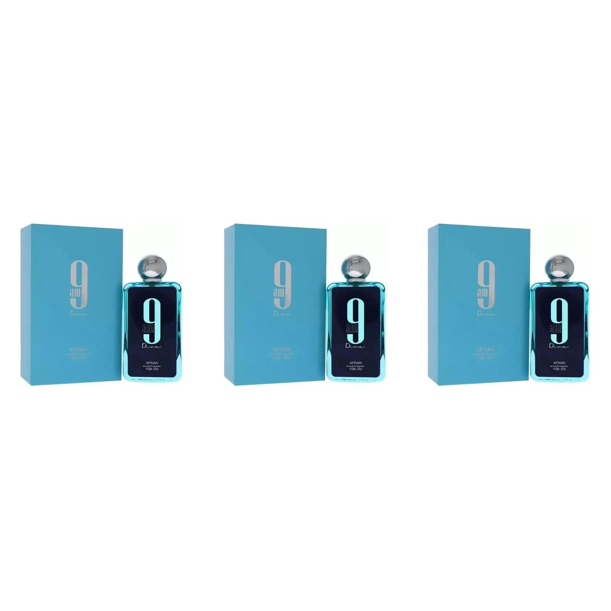 9 am Dive by Afnan EDP 3.4oz - Trio - 3 Bottles (20% OFF)