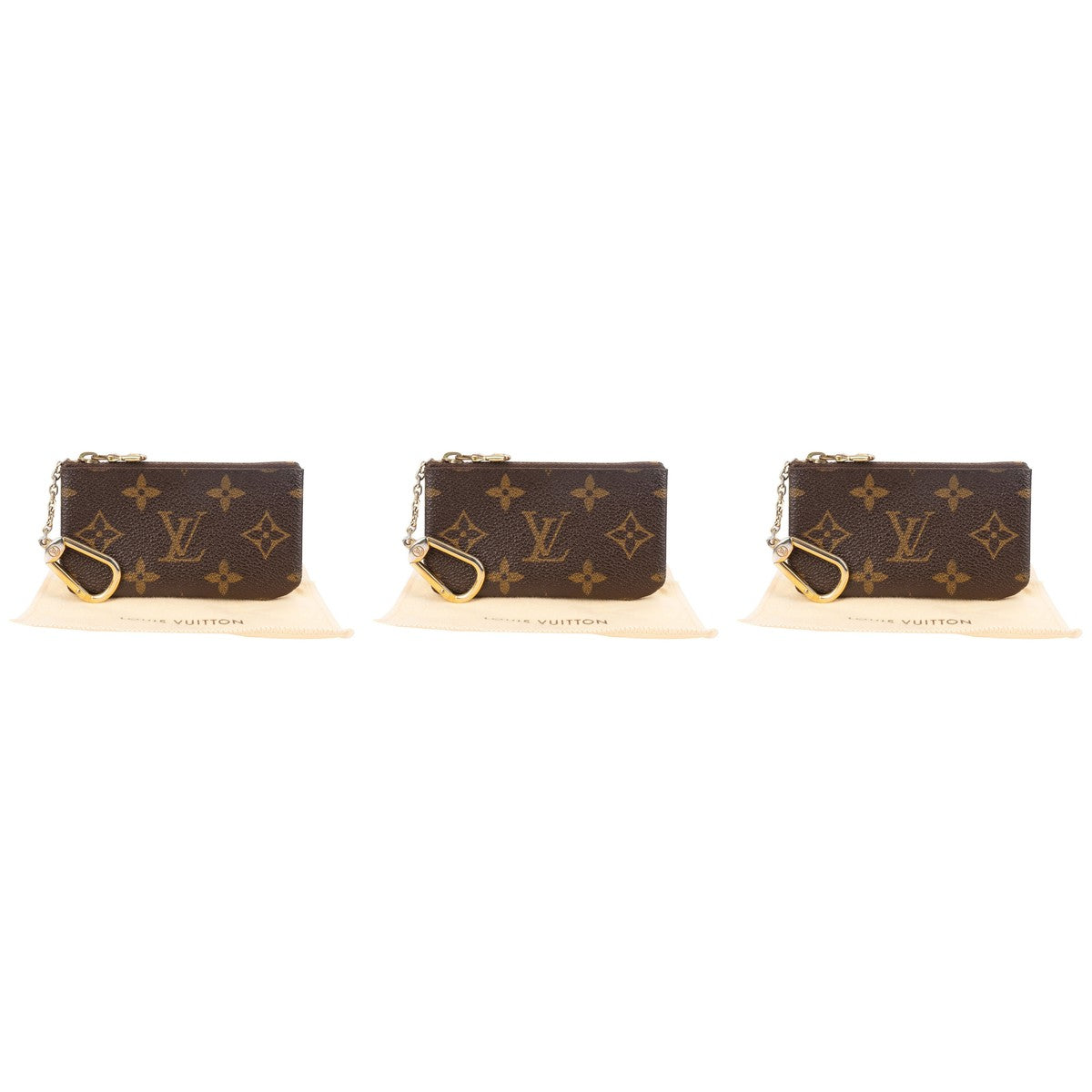 Louis Vuitton Pochette Cles Key Pouch Monogram - Trio - 3 Pieces (20% OFF)