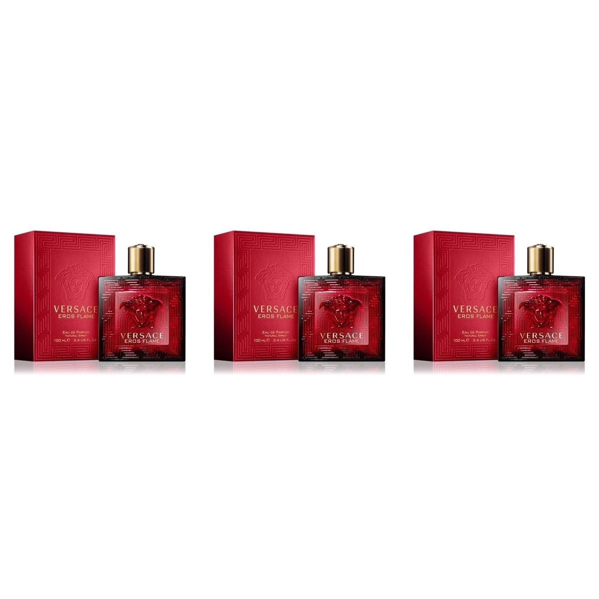 VERSACE EROS FLAME by Versace EDP - Trio - 3 Bottles (20% OFF)
