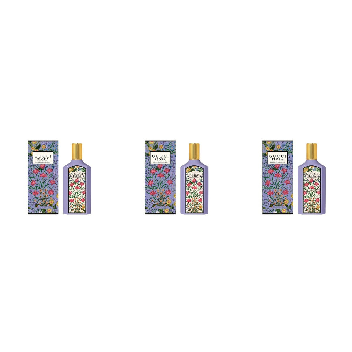 Gucci Flora Gorgeous Mangolia EDP 100ml - Trio - 3 Bottles (20% OFF)