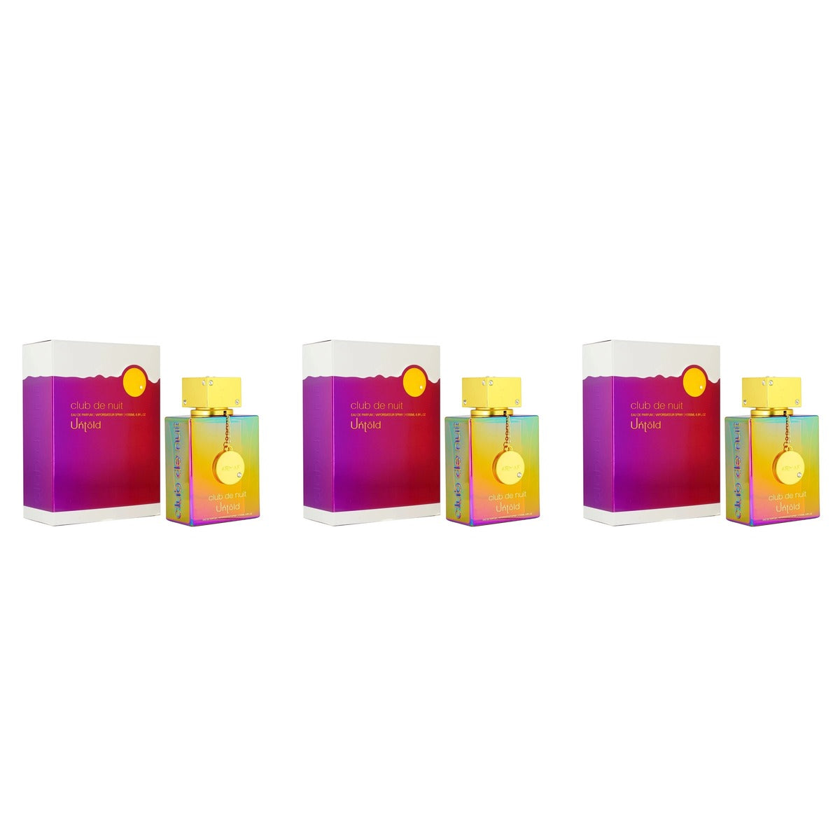 Armaf club de nuit UNTOLD EDP 100ml - Trio - 3 Bottles (20% OFF)