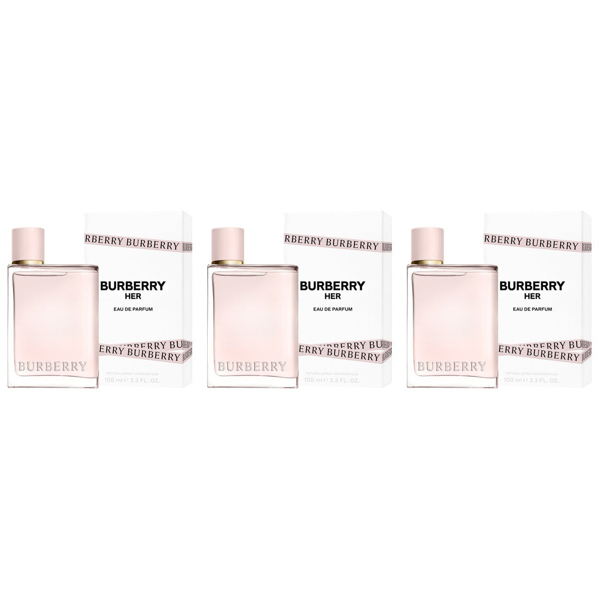 Burberry Her INTENSE Eau de perfum For EDP () New Box 100ml - Trio - 3 Bottles (20% OFF)