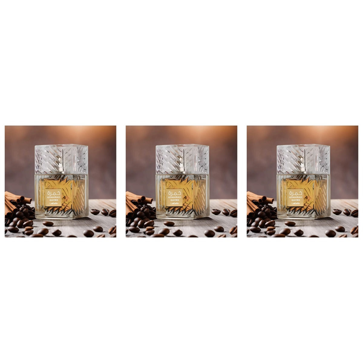 Lattafa Khamrah QAHWA EDP 3.4oz - Trio - 3 Bottles (20% OFF)