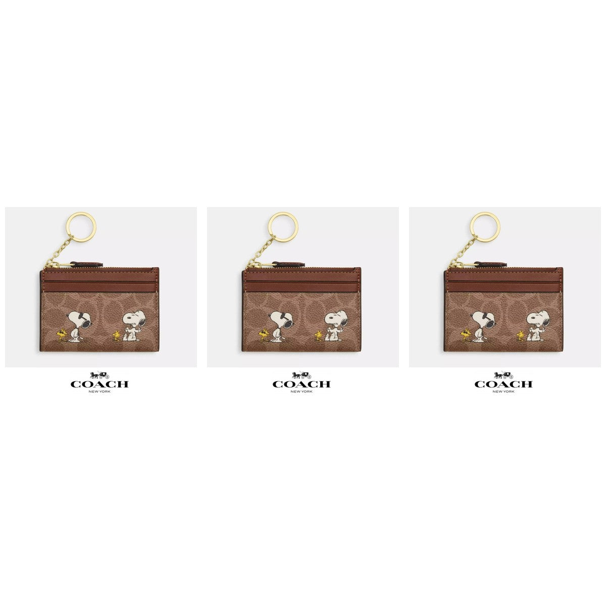 Coach X Peanuts Mini Skinny ID Case Snoopy - Trio - 3 Pieces (20% OFF)