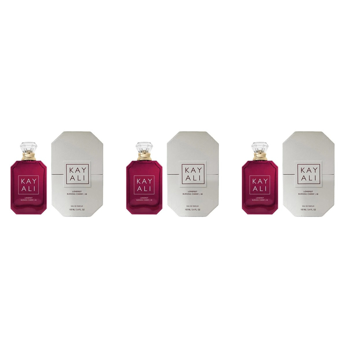 KAYALI Lovefest Burning Cherry I 48 EDP 100ml - Trio - 3 Bottles (20% OFF)