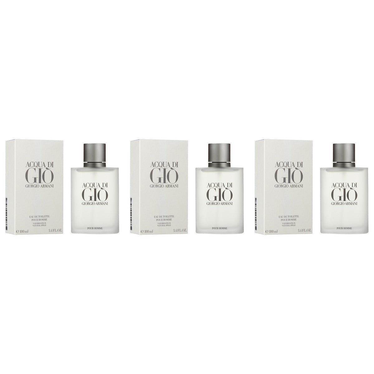 Giorgîo Armanî Acqua Di Gio EDT 3.4oz - Trio - 3 Bottles (20% OFF)