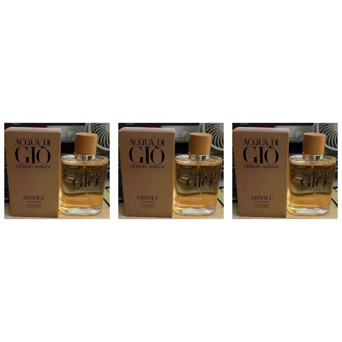 ACQUA DI GIO ABSOLU GIORGIO ARMANI Men EDP 3.4oz - Trio - 3 Bottles (20% OFF)
