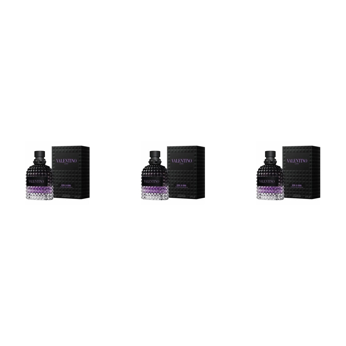 Valentino Born In Roma Purple Melancholia EDP 3.4oz - Trio - 3 Bottles (20% OFF)