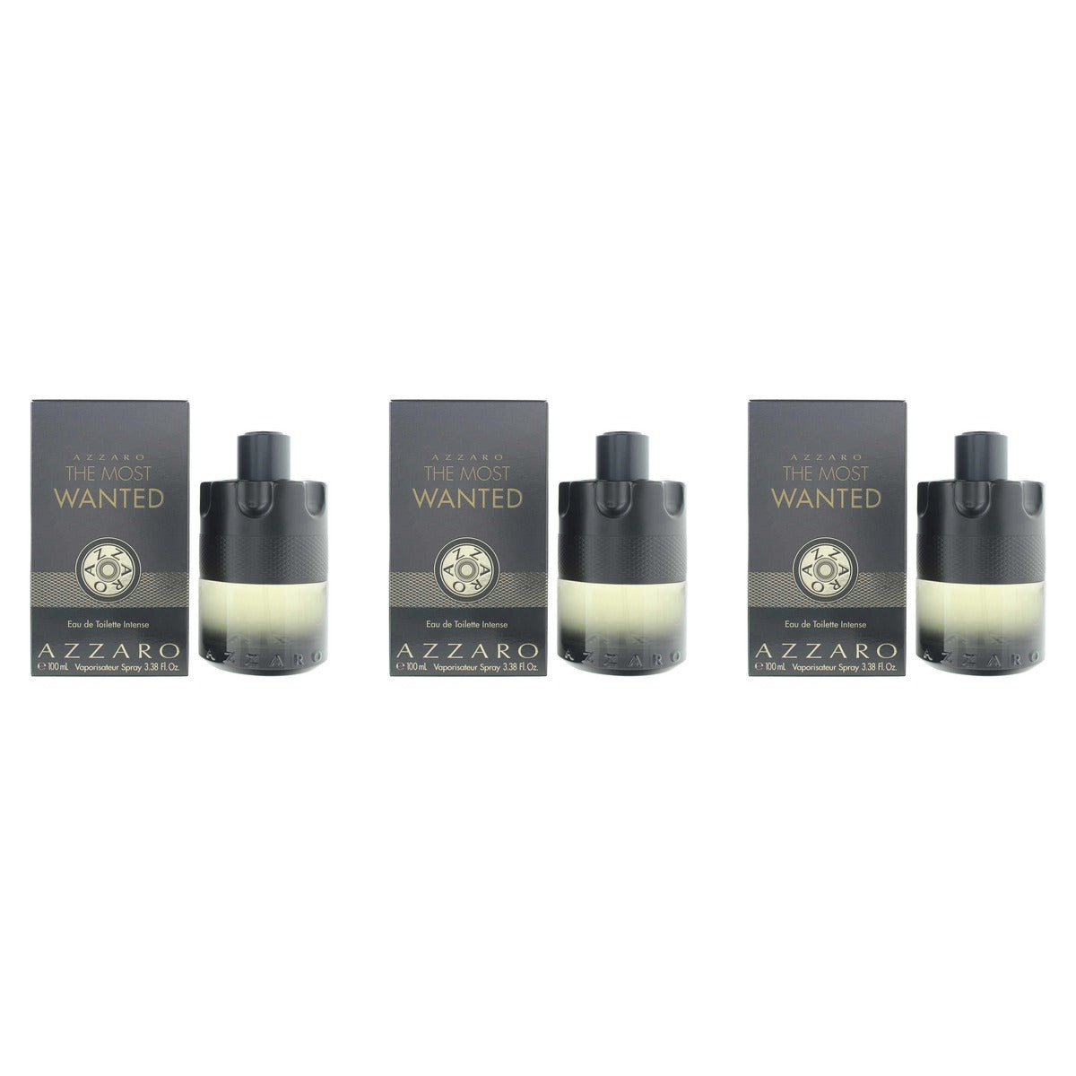 Azzaro The Most Wanted Intense EDT 100ml - Trio - 3 Bottles (20% OFF)