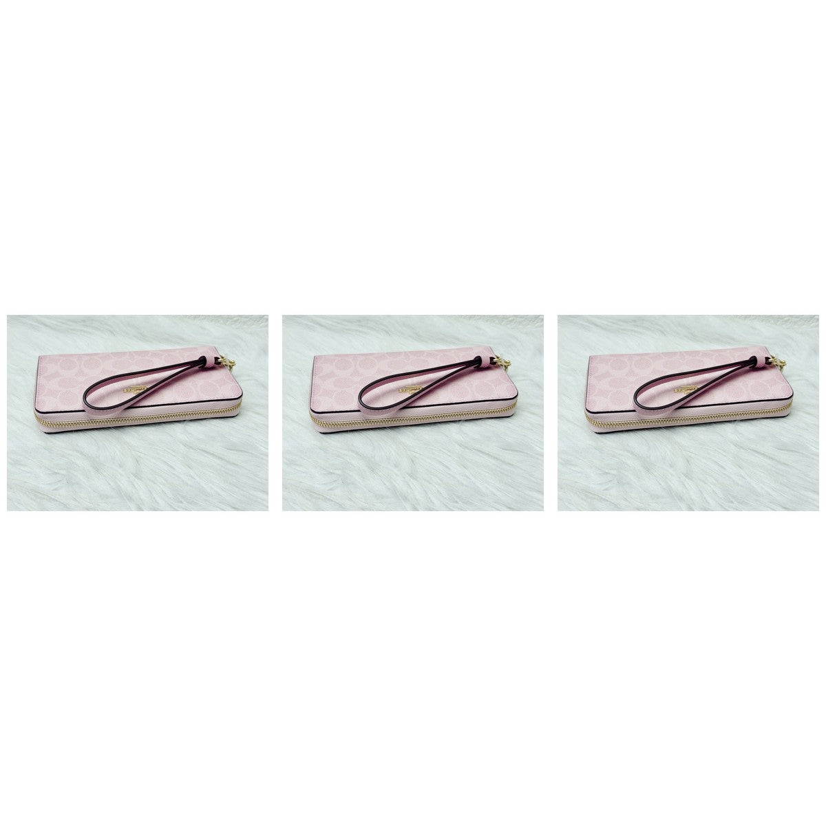 Coach Long Zip Around Wallet Powder Pink - Trio - 3 Pieces (20% OFF)